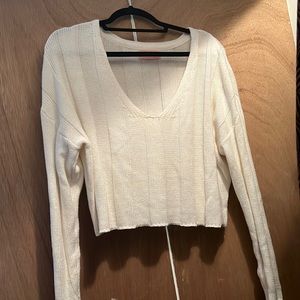 Urban Outfitters Cream Scoop Neck Sweater